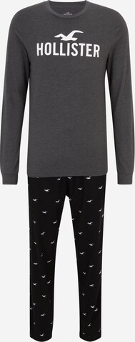 Pyjama long HOLLISTER en gris : devant