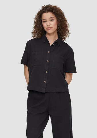 Chemisier QS en noir : devant