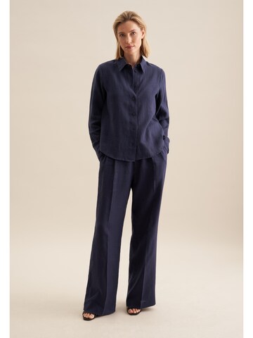 SEIDENSTICKER Blouse 'Schwarze Rose' in Blauw