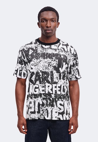 KARL LAGERFELD JEANS Póló - fekete: elől