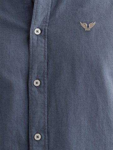 PME Legend - Ajuste regular Camisa 'Shirt in cotton/linen with garment-dye wash' en azul