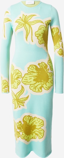 The Wolf Gang Knit dress 'HIBISCUS INTARSIA' in Beige / Light blue / Mustard / Lemon, Item view