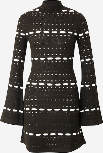 florence by mills exclusive for ABOUT YOU Knit dress 'Tinsel' in Black / White, Item view