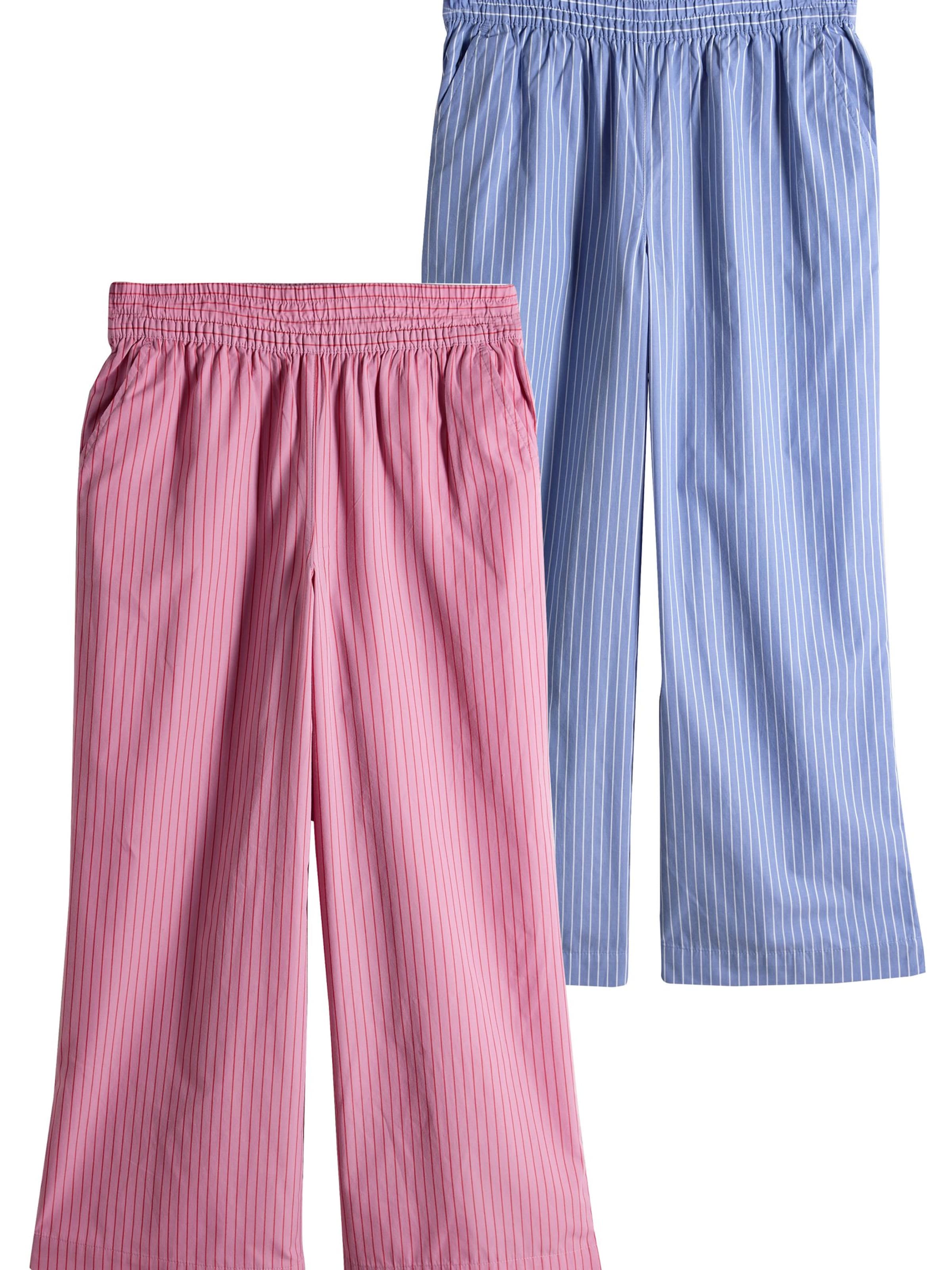 The Set - Perna larga Calças em azul: frente