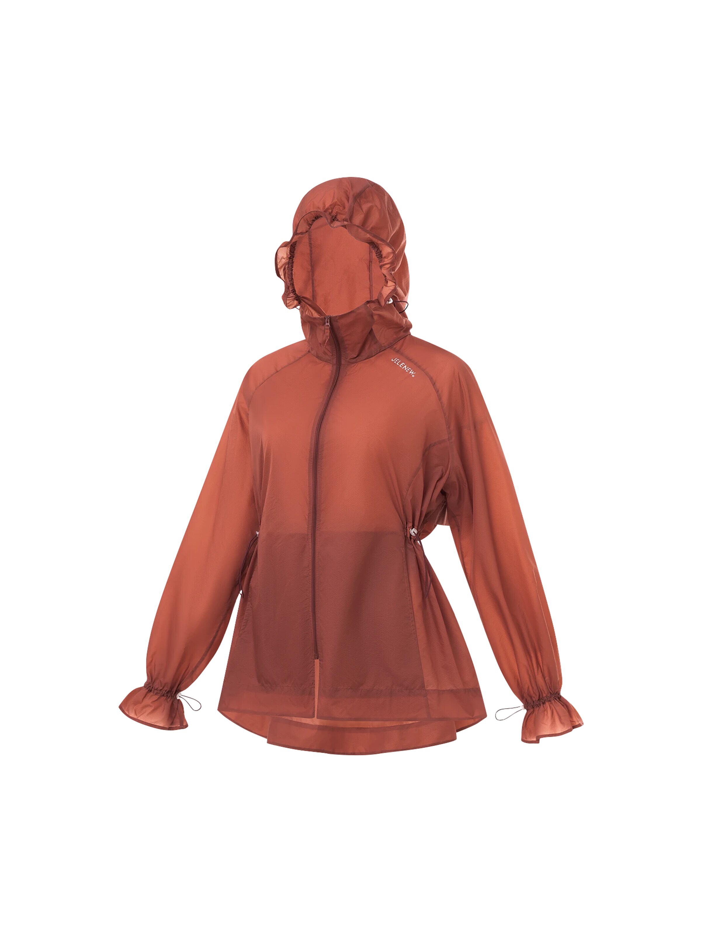 Jelenew Sports jacket 'Bloom Nylon Hoodie Jacket' in Red