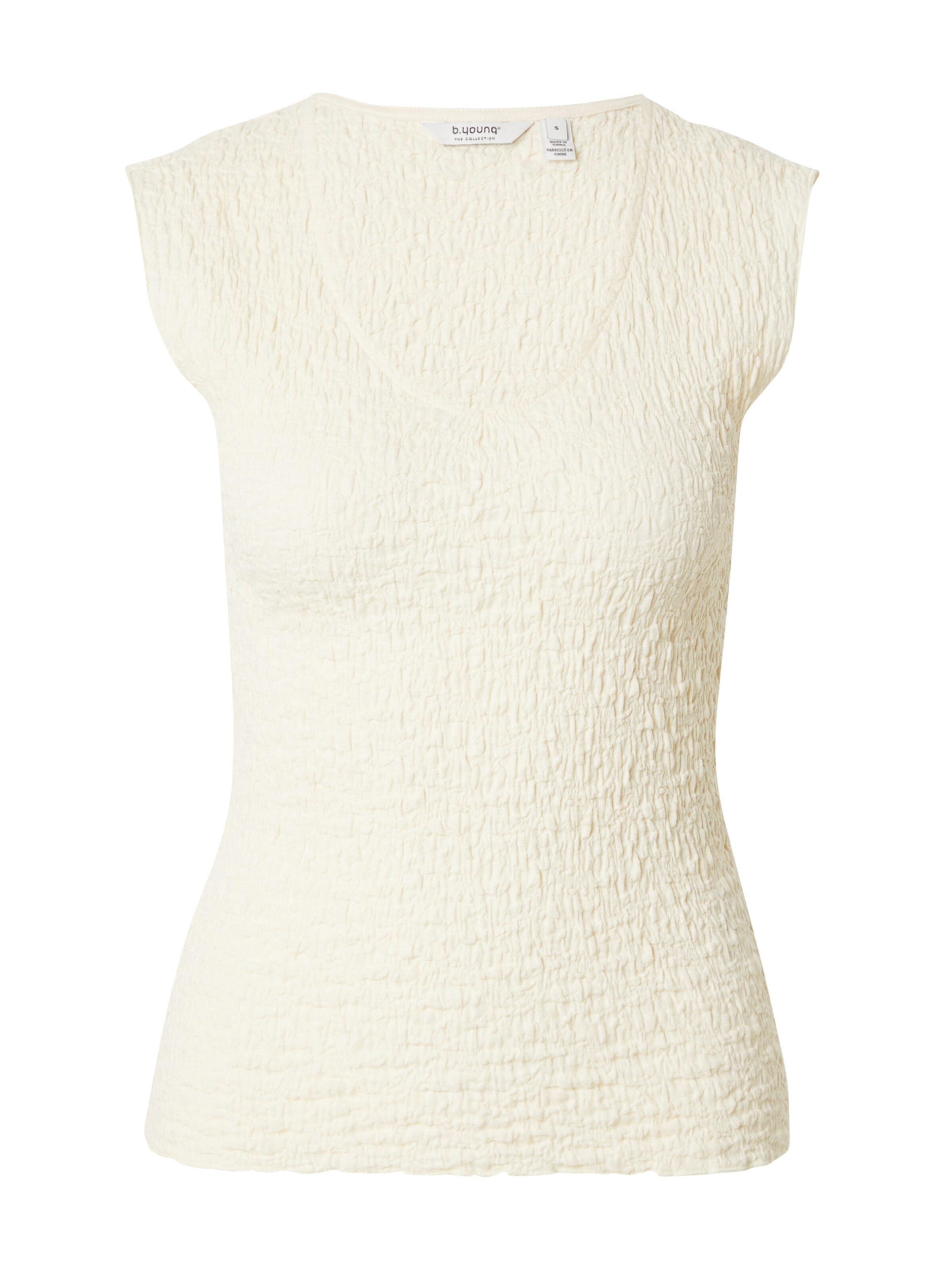 b.young Haut 'PARTY' en crème, Vue avec produit