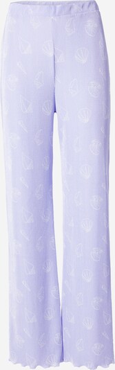 florence by mills exclusive for ABOUT YOU Pantalon 'Rain Showers' en violet pastel / blanc, Vue avec produit