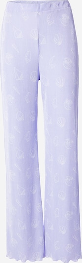 florence by mills exclusive for ABOUT YOU Pantalon 'Rain Showers' en violet pastel / blanc, Vue avec produit