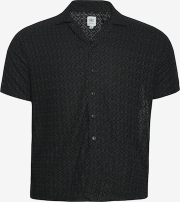 Coupe regular Chemise 'Milan' Campus Sutra en noir : devant