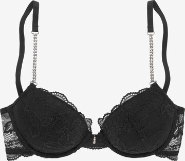 LASCANA Push-up Bra in Black: front