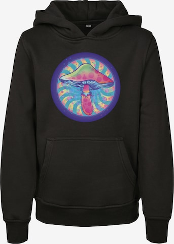 Mister Tee Sweatshirt 'Mushroom' in Zwart: voorkant