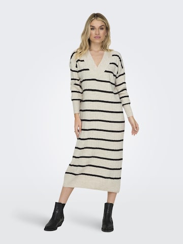 ONLY Knitted dress 'Tessa' in Beige