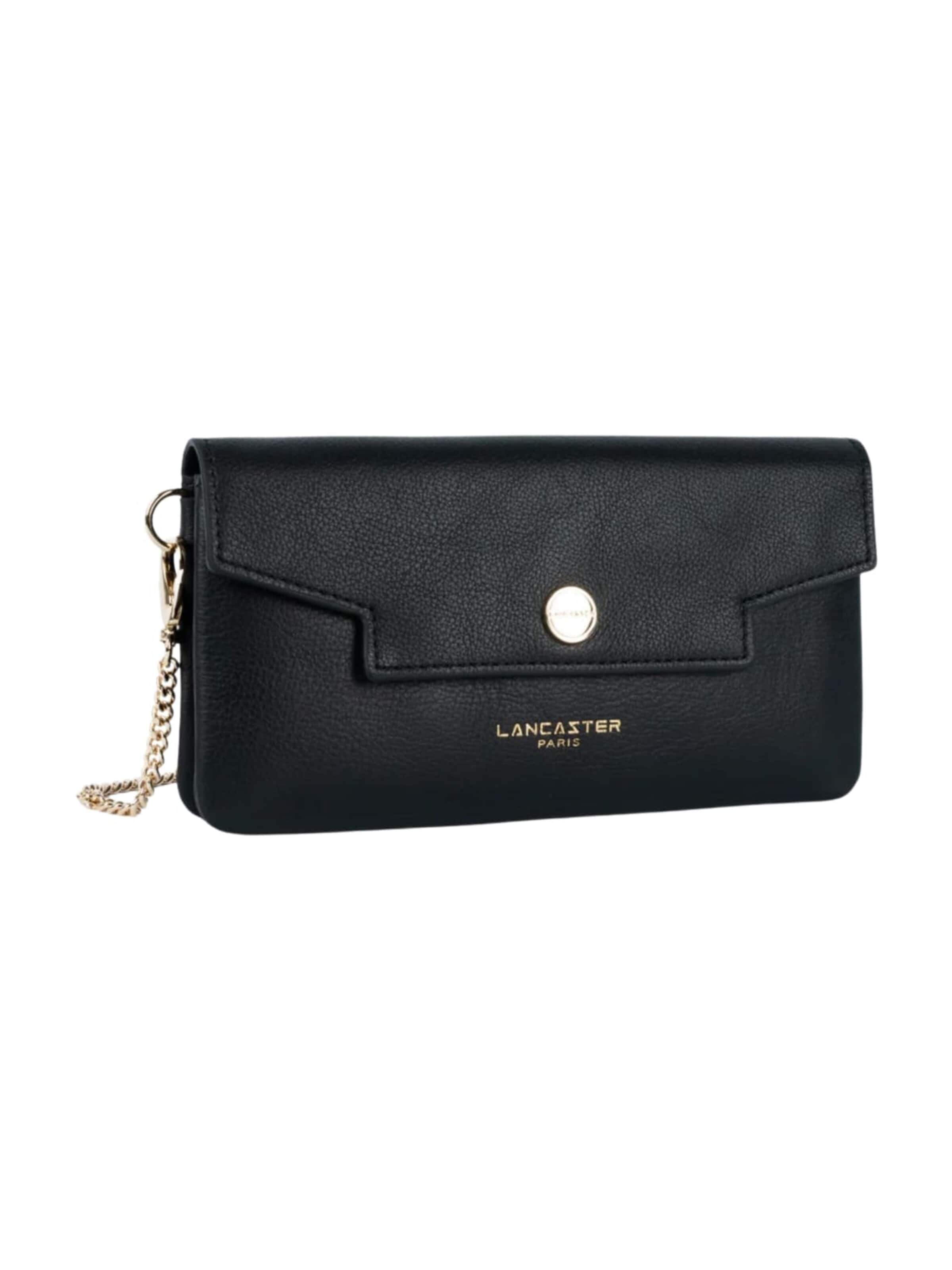 Sac à bandoulière 'Lancaster Paris Pochette A rabat avec pression S Mademoiselle Grace Noir' LANCASTER Paris en noir