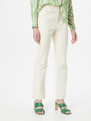 Monki Boot cut Pants in White: front