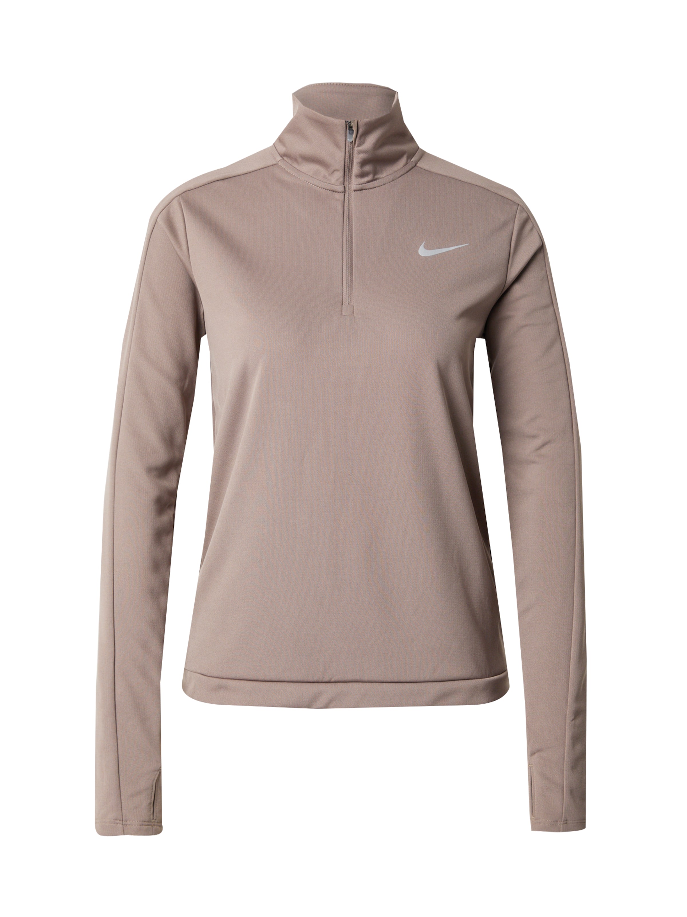 NIKE Функционална тениска 'Pacer' в кафяво: отпред