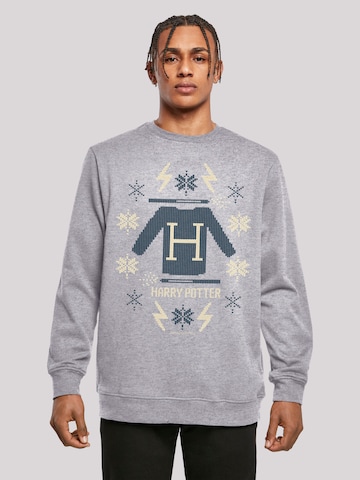 F4NT4STIC Sweatshirt 'Harry Potter Christmas' in Grau: predná strana