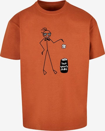 Merchcode T-Shirt 'Last Year' in Orange: predná strana