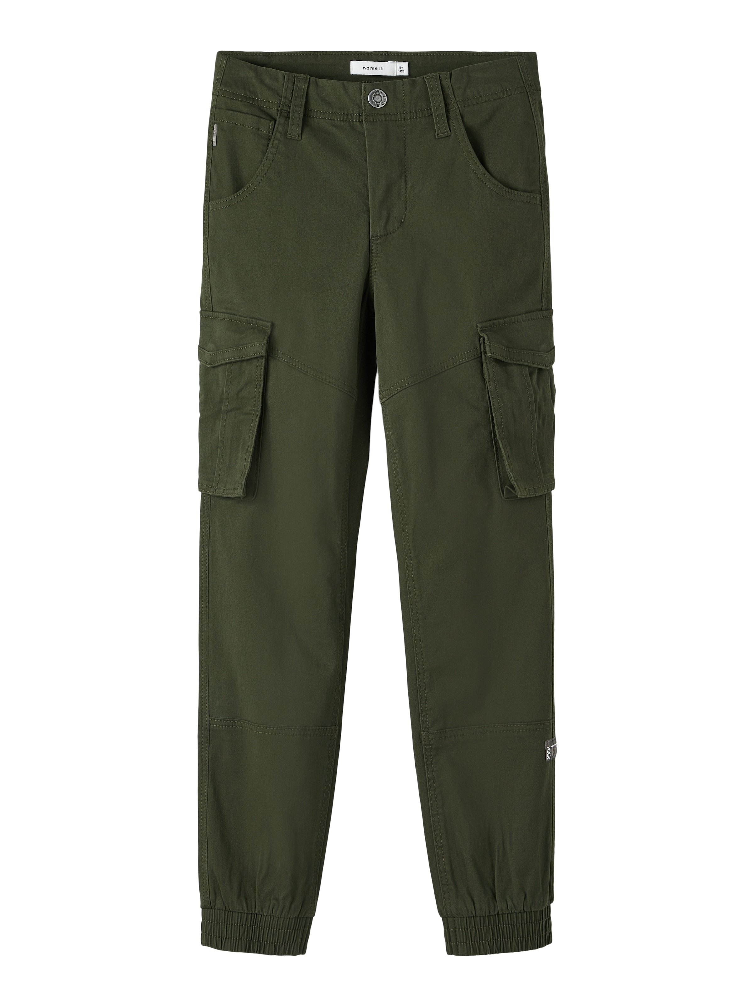 NAME IT Tapered Pants in Green: front