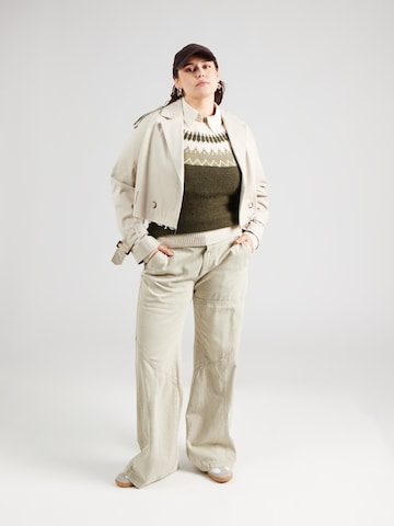 Vero Moda Curve Sweater 'VMCSIMONE' in Green