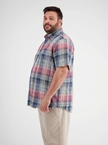 LERROS Regular Fit Kariertes Kurzarmhemd in großen Größen in Rot