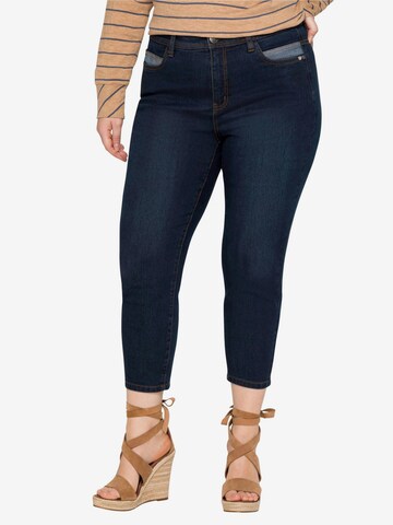 SHEEGO Skinny Jeans in Blue: front