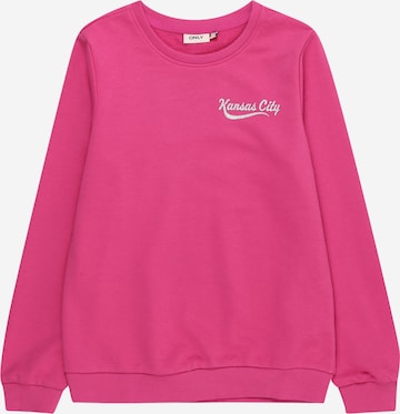 KIDS ONLY - Sweatshirt em rosa: frente