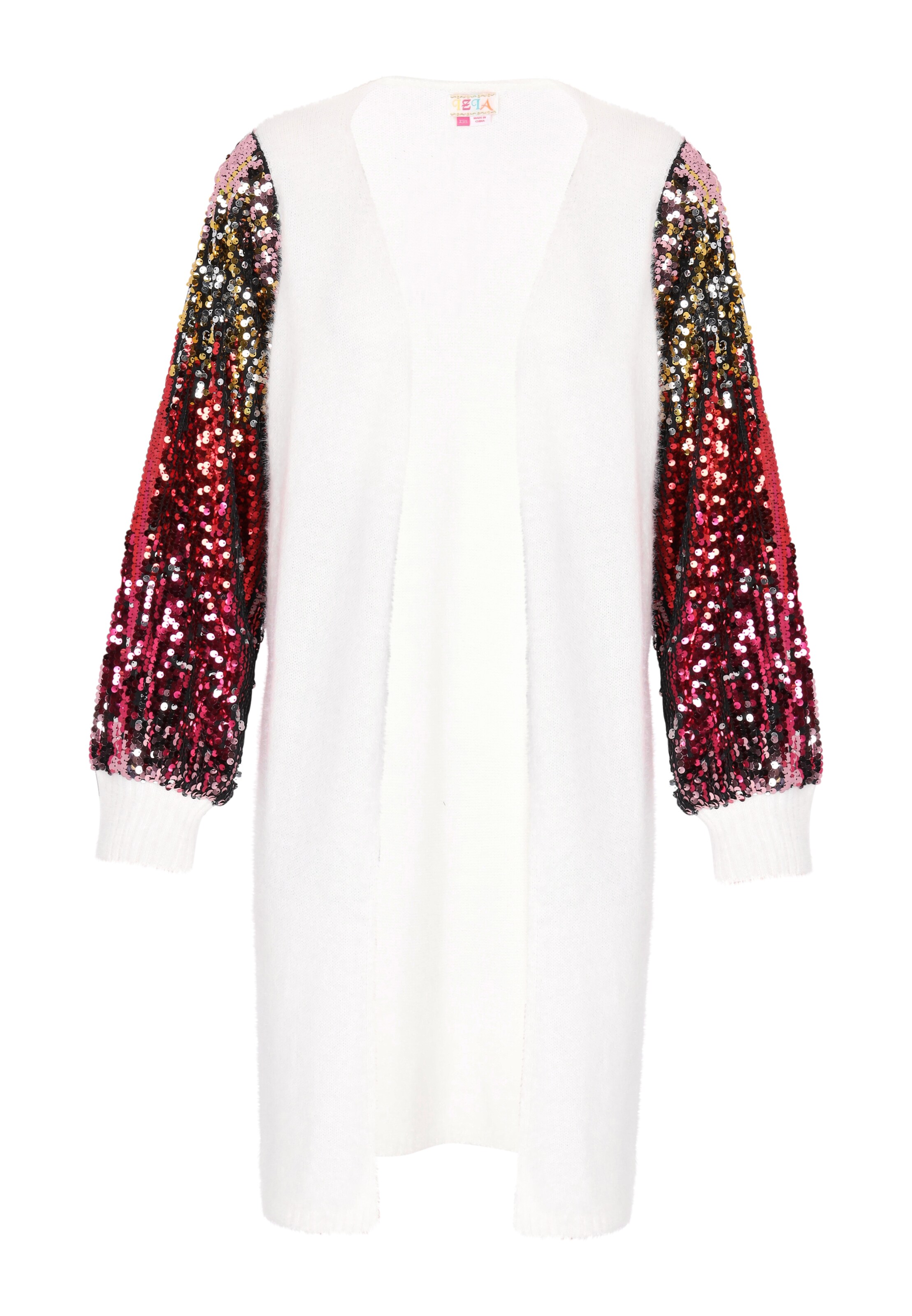 IZIA Knit cardigan in White: front