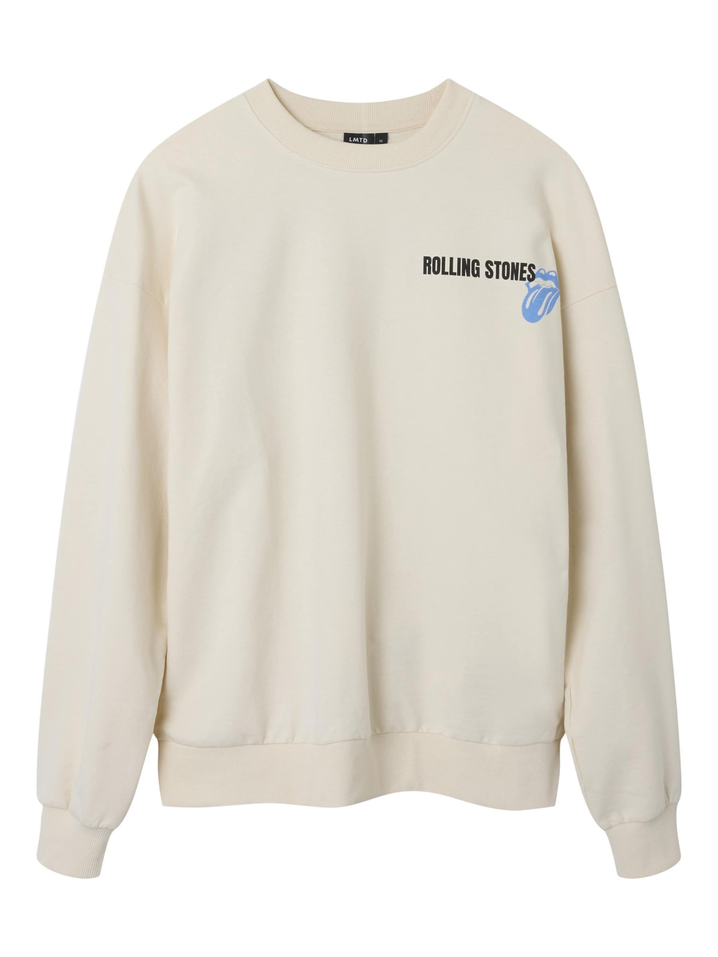 Felpa 'Rolling Stones' di LMTD in bianco: frontale