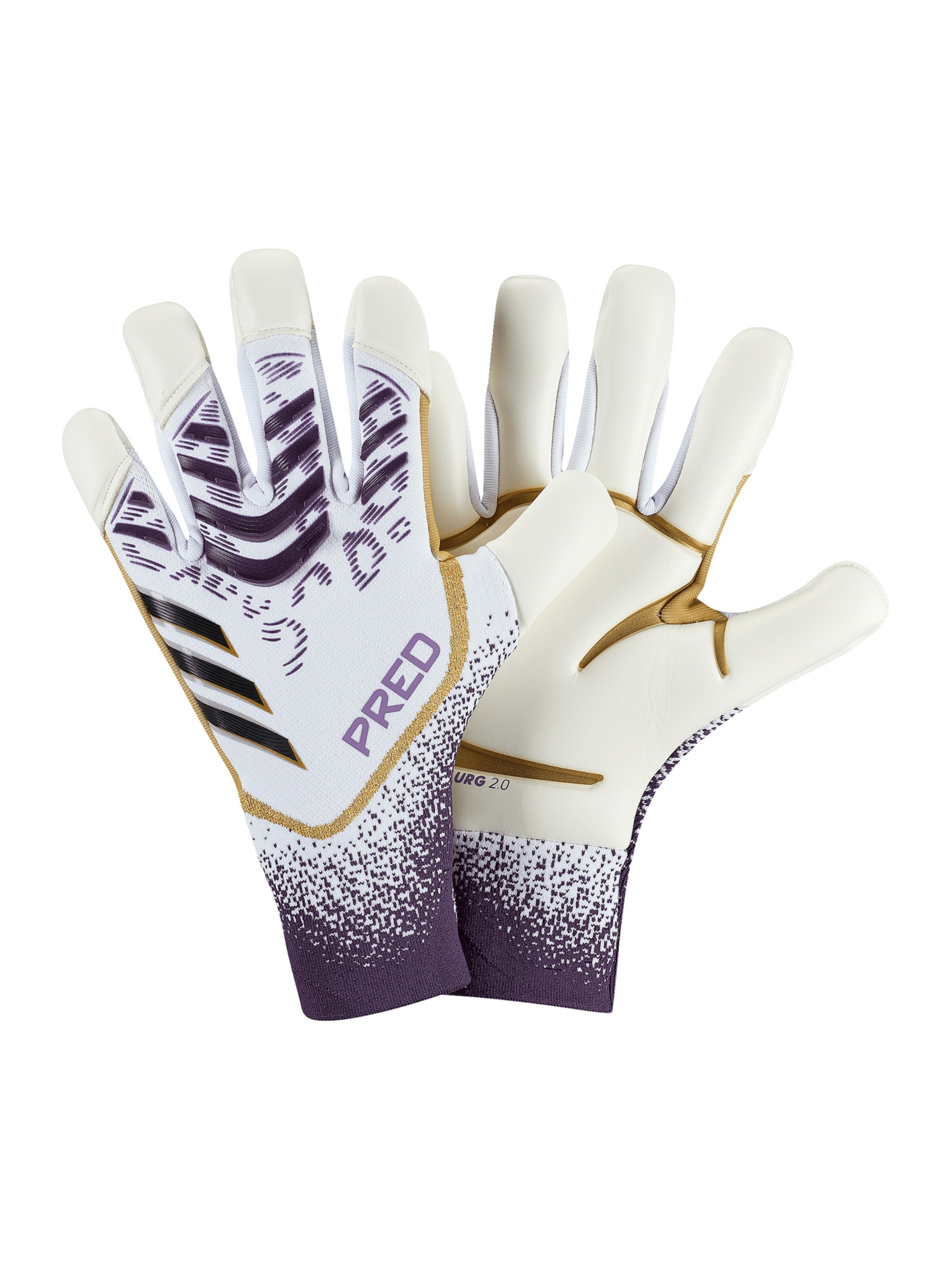 ADIDAS PERFORMANCE Torwarthandschuhe 'Predator GL Pro' in goldgelb / aubergine / naturweiß, Produktansicht