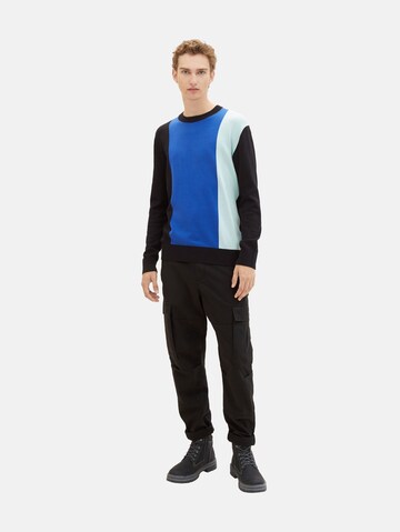 TOM TAILOR DENIM Pullover in Schwarz