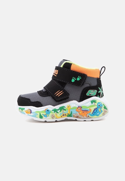 SKECHERS Сапоги 'PLAY SCENE - FROSTY PALS' в размере 24 в Темно-серый / Нефритовый / Оранжевый / Черный, Обзор товара