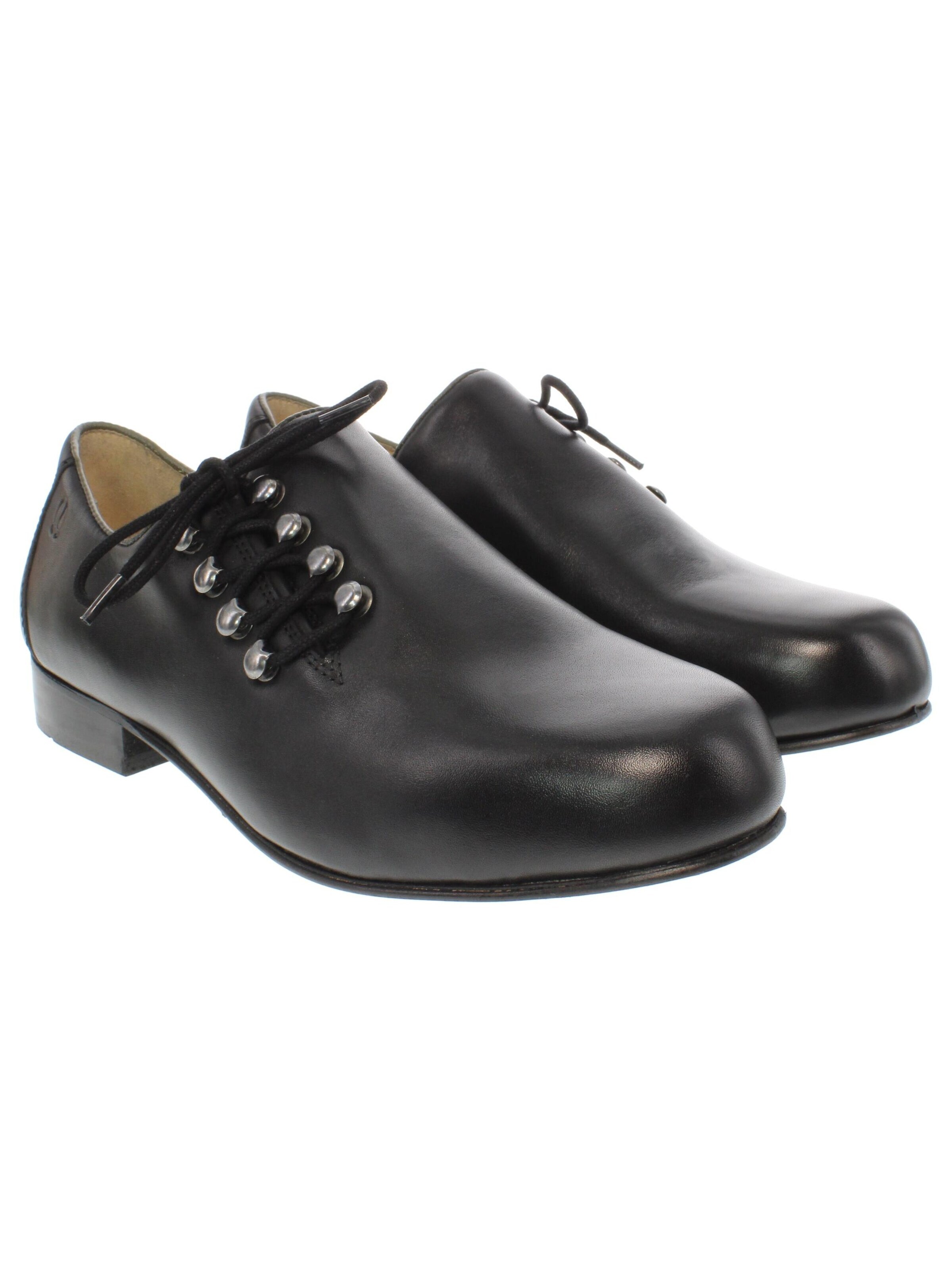 RAUSCHZEIT Traditional Shoes 'PLATTLER' in Black