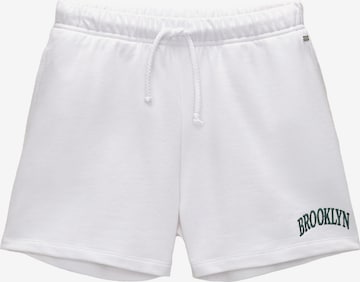 Pull&Bear Regular Housut värissä valkoinen: etupuoli