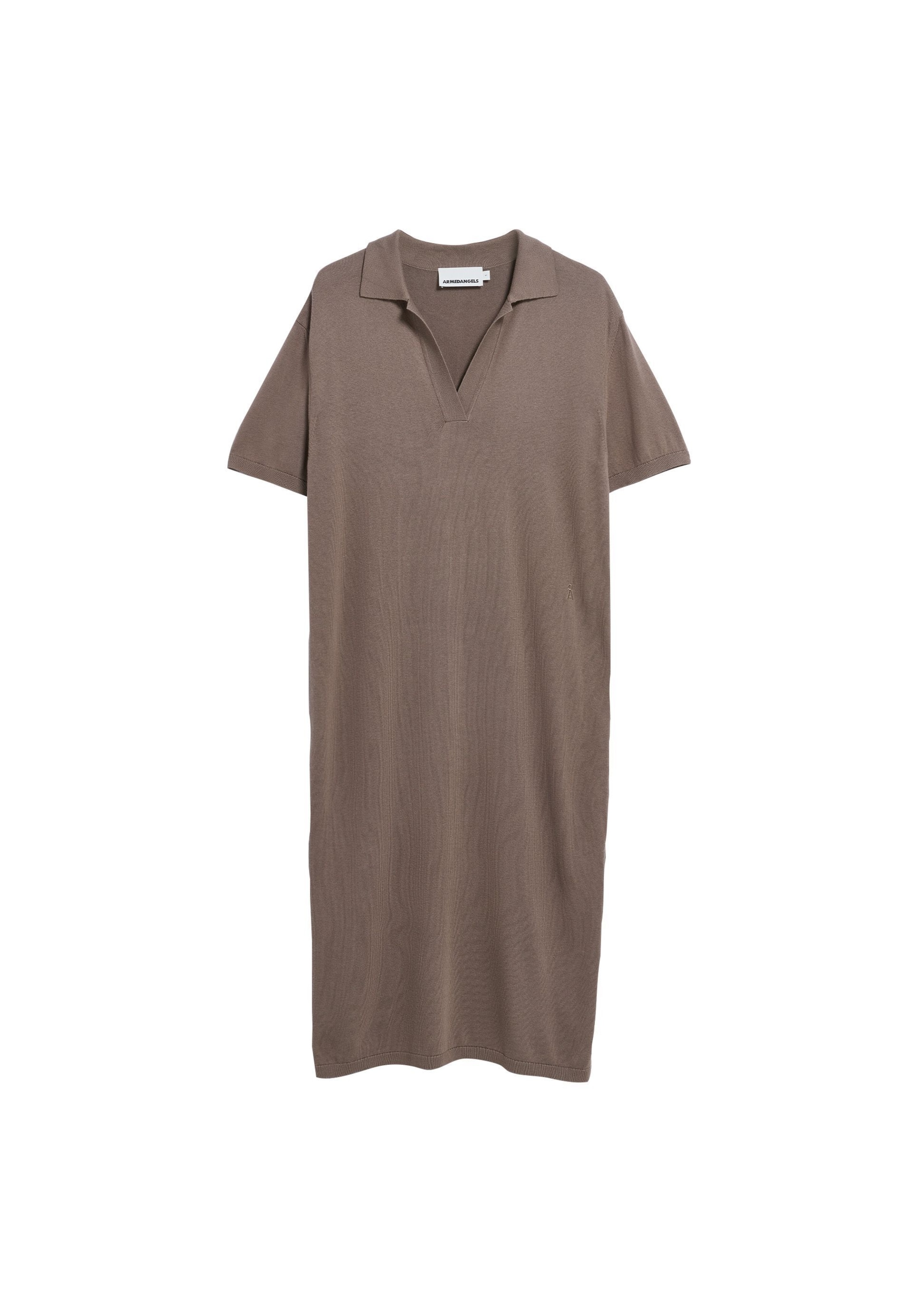 ARMEDANGELS Gebreide jurk in Bruin: voorkant