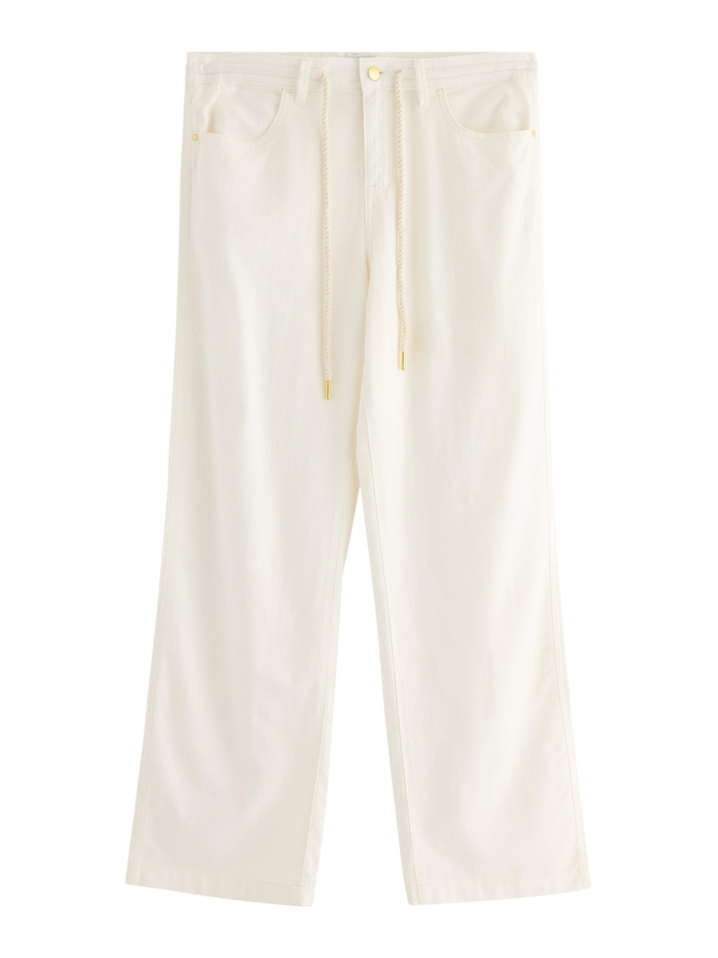 Regular Pantaloni 'Elle' de la Lindex pe alb: față