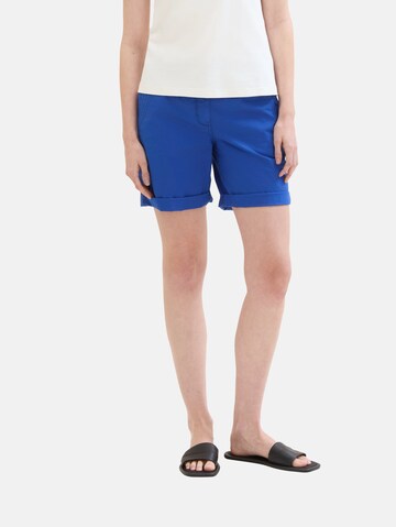 TOM TAILOR Regular Chino trousers in Blue: front