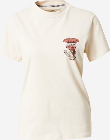 Volcom T-shirt 'CONNECTED MINDS' i beige: framsida
