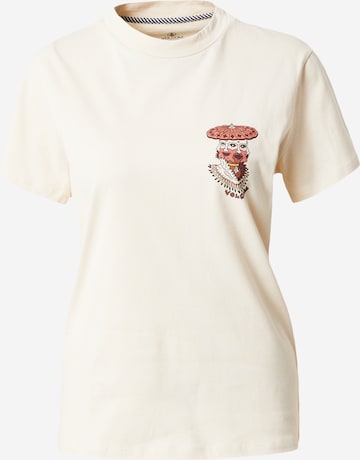 Volcom T-Shirt 'CONNECTED MINDS' in Beige: predná strana