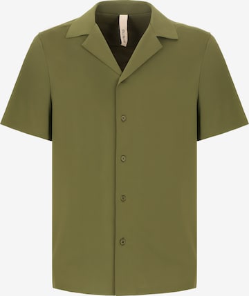 Regular fit Camicia 'High-Perform 12 Active' di Distretto12 in verde: frontale