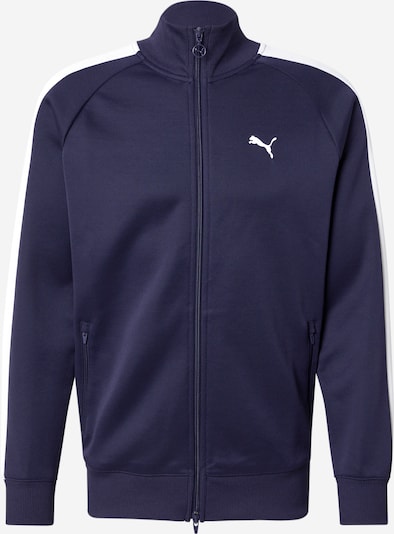 Džemperis treniruotėms 'T7 Always On' iš PUMA, spalva – tamsiai mėlyna jūros spalva / balta, Prekių apžvalga