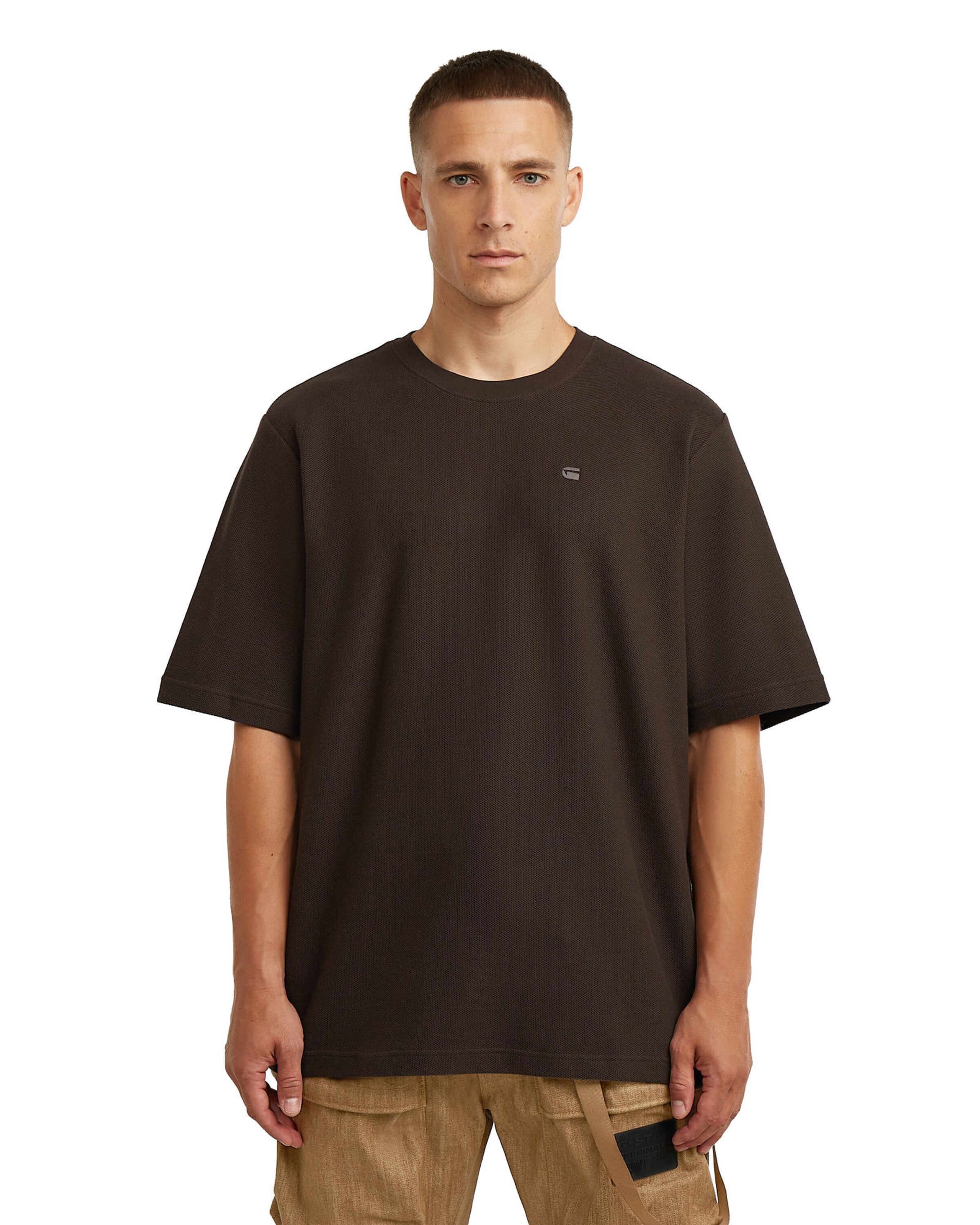 T-Shirt G-STAR en marron : devant