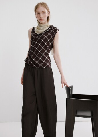 MANGO Wide leg Pants in Brown