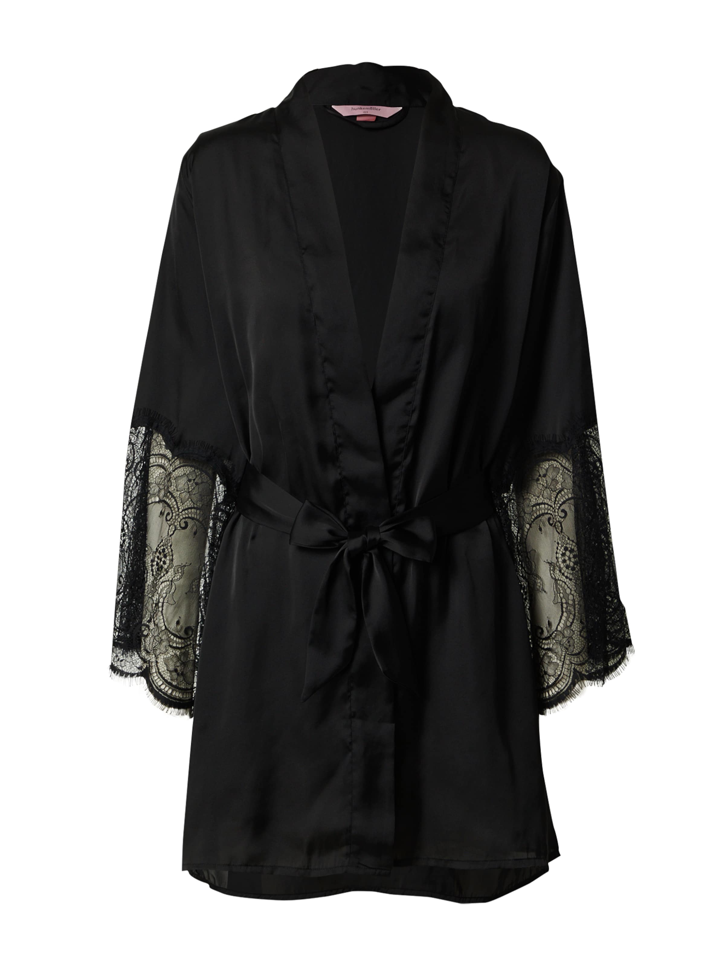 Hunkemöller Ochtendjas in Zwart: voorkant