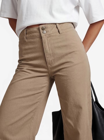 ONLY Wide leg Pants 'ONLMadison-Clair' in Beige
