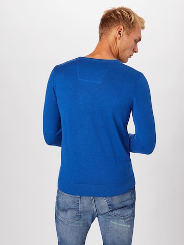 mėlyna TOM TAILOR Standartinis modelis Megztinis