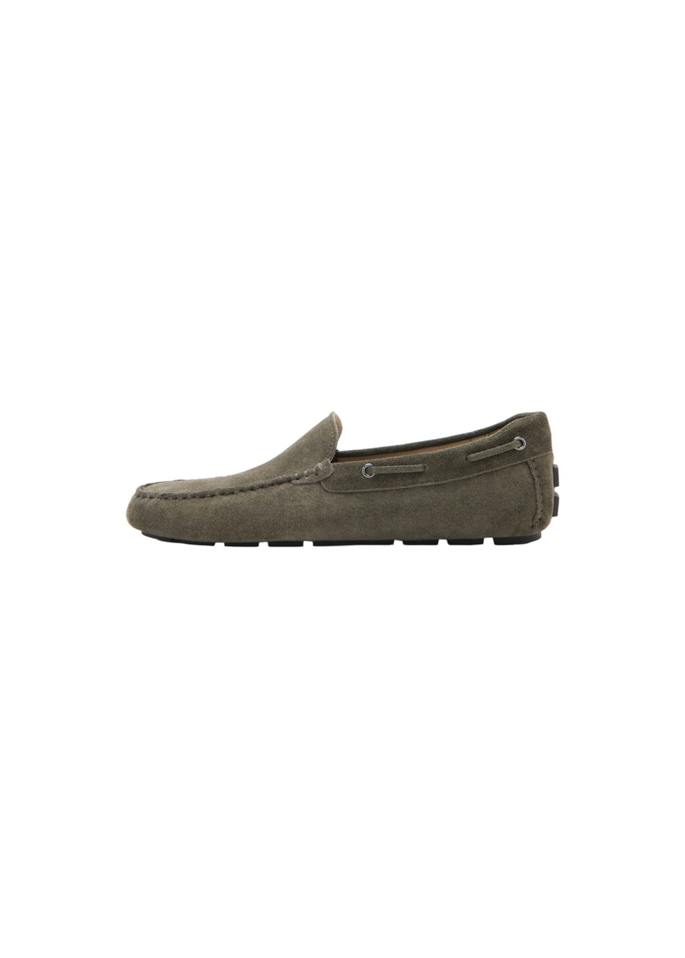 MANGO MAN Moccasins 'Driver' in Green: front