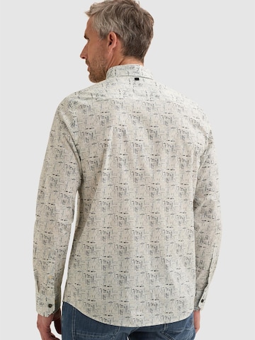Coupe regular Chemise 'Shirt in poplin with stretch and allover print' VANGUARD en blanc