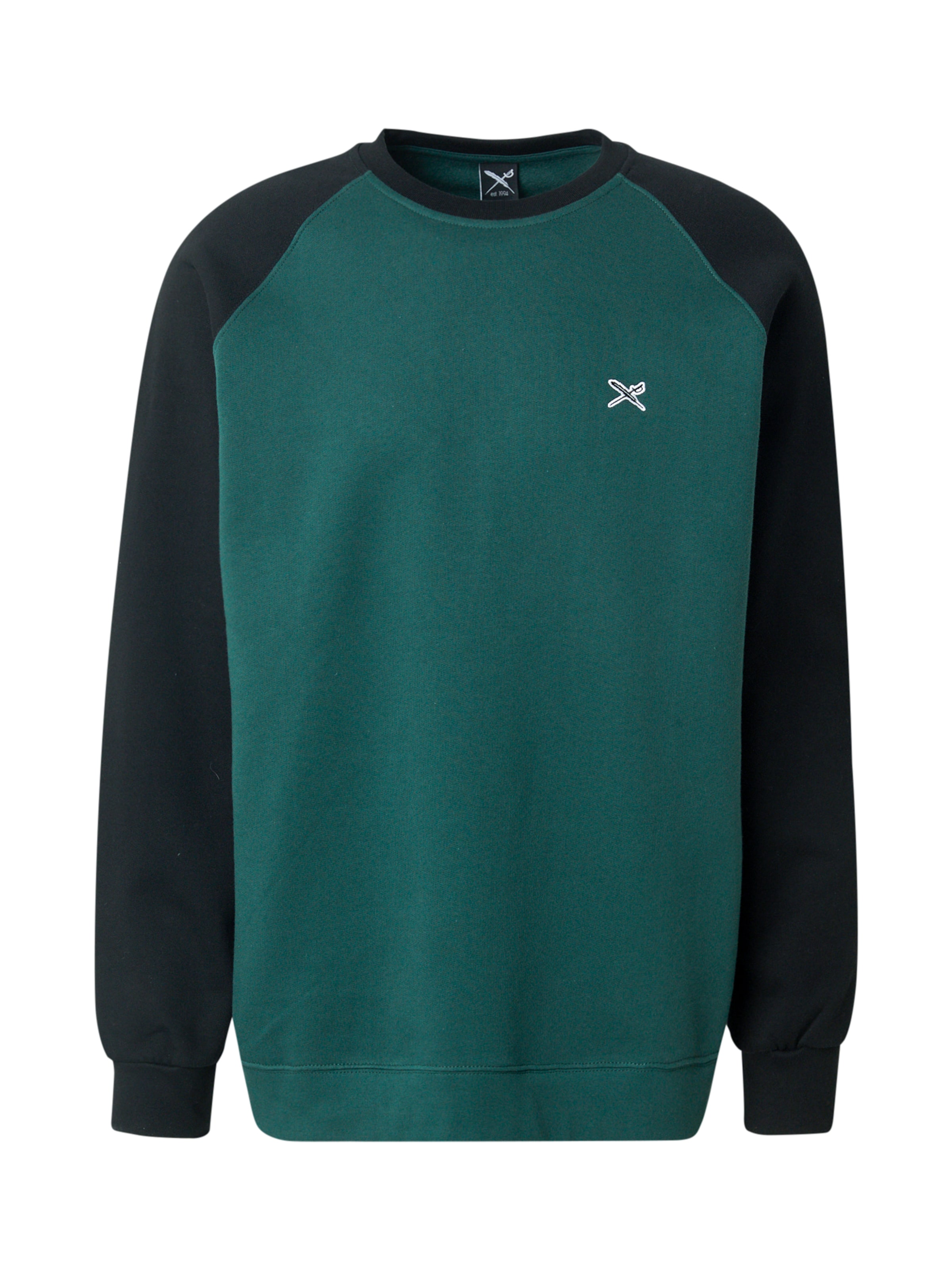 Sweat-shirt &#x27;De College&#x27; Iriedaily en vert : devant