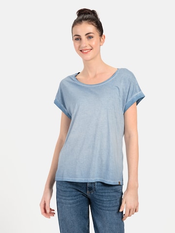 CAMEL ACTIVE T-Shirt aus softem Modal und Baumwolle in Blau: predná strana