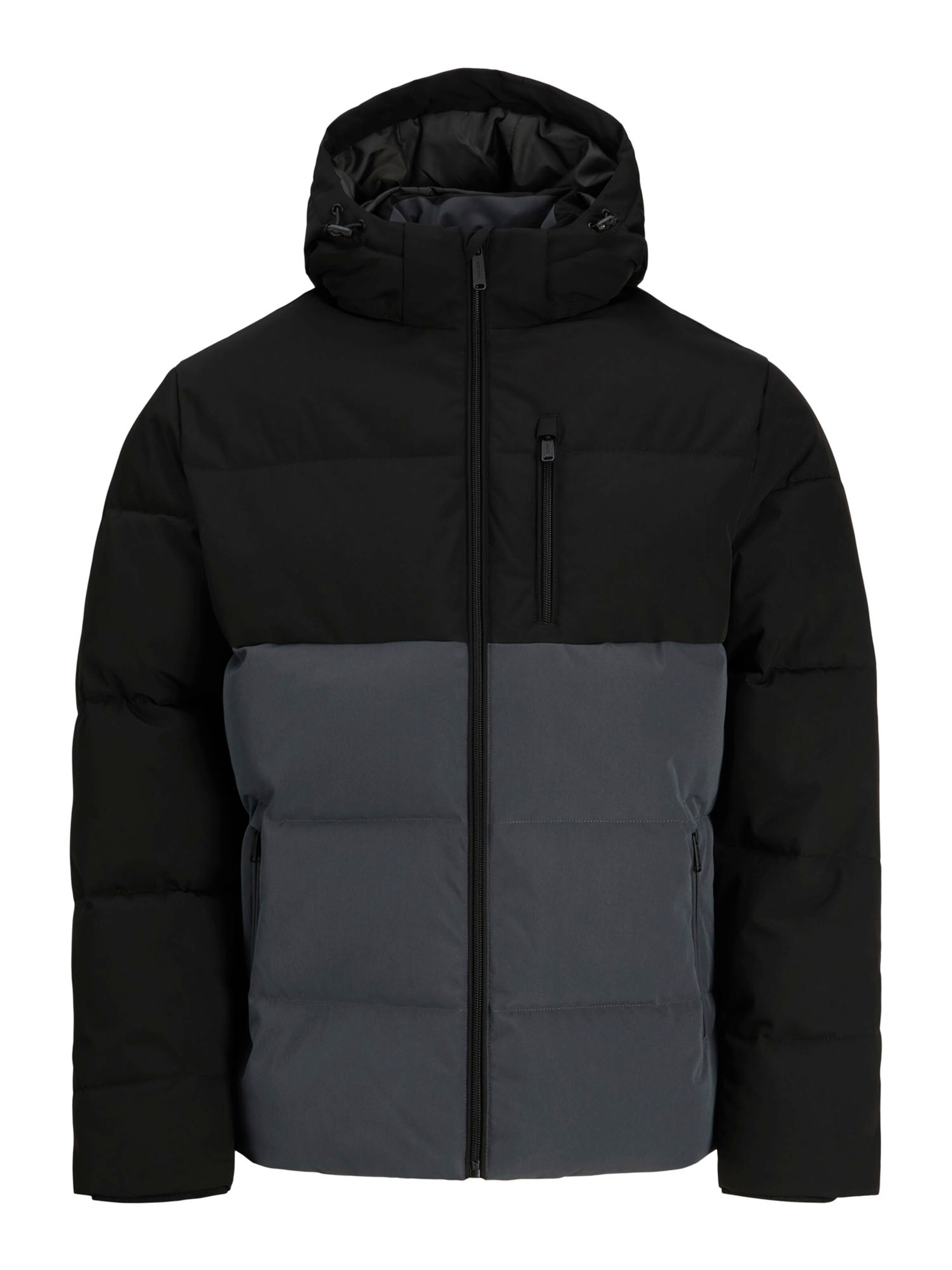 JACK & JONES Χειμερινό μπουφάν 'JJEBECKS' σε γκρι: μπροστά